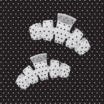 [Teleties] Classic Claw Clip | Large | White Polka Dot Party - The Pink Pineapple 850