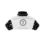 [Teleties] Classic Claw Clip | Medium | Black Polka Dot Party - The Pink Pineapple 850