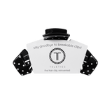 [Teleties] Classic Claw Clip | Medium | Black Polka Dot Party - The Pink Pineapple 850