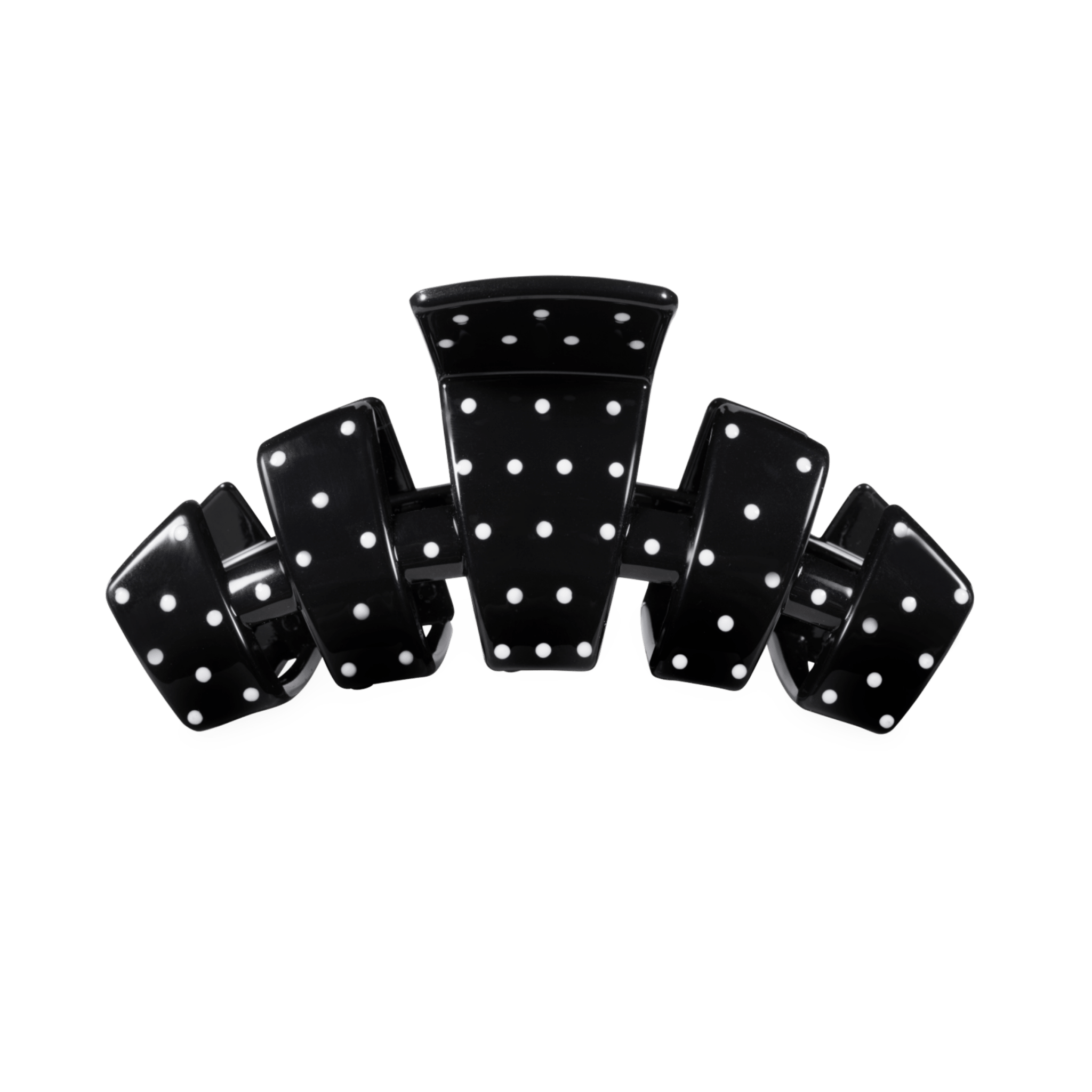 [Teleties] Classic Claw Clip | Medium | Black Polka Dot Party - The Pink Pineapple 850
