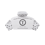 [Teleties] Classic Claw Clip | Medium | White Polka Dot Party - The Pink Pineapple 850