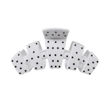 [Teleties] Classic Claw Clip | Medium | White Polka Dot Party - The Pink Pineapple 850