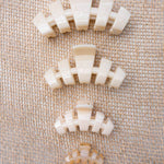 [Teleties] Classic Hair Clip Tiny - Almond Beige - The Pink Pineapple 850