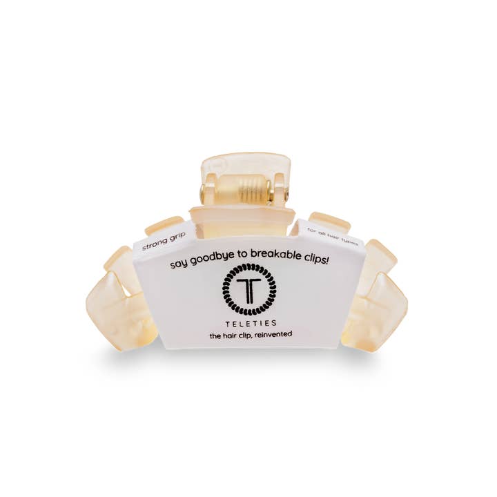 [Teleties] Classic Hair Clip Tiny - Almond Beige - The Pink Pineapple 850