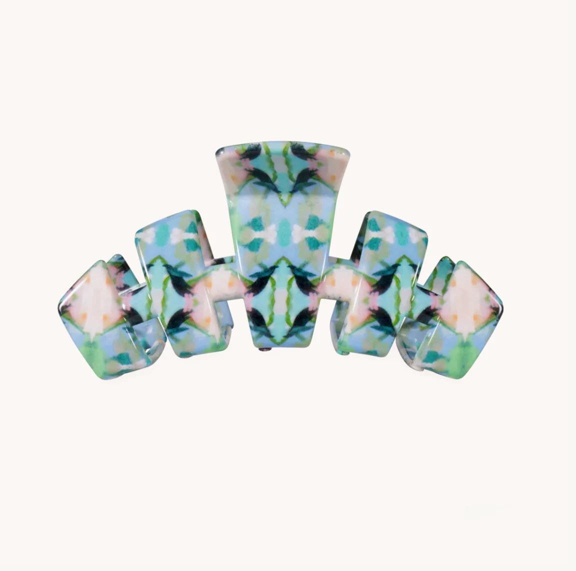 [Teleties] Classic Island House Medium Claw Clip - Blue - The Pink Pineapple 850