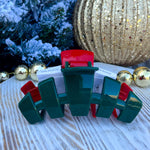 TELETIES Dual Holiday Large Hair Clip - The Pink Pineapple 850