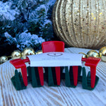 TELETIES Dual Holiday Large Hair Clip - The Pink Pineapple 850