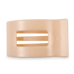 [Teleties] Flat Rectangle Hair Clip Large - Almond Beige - The Pink Pineapple 850
