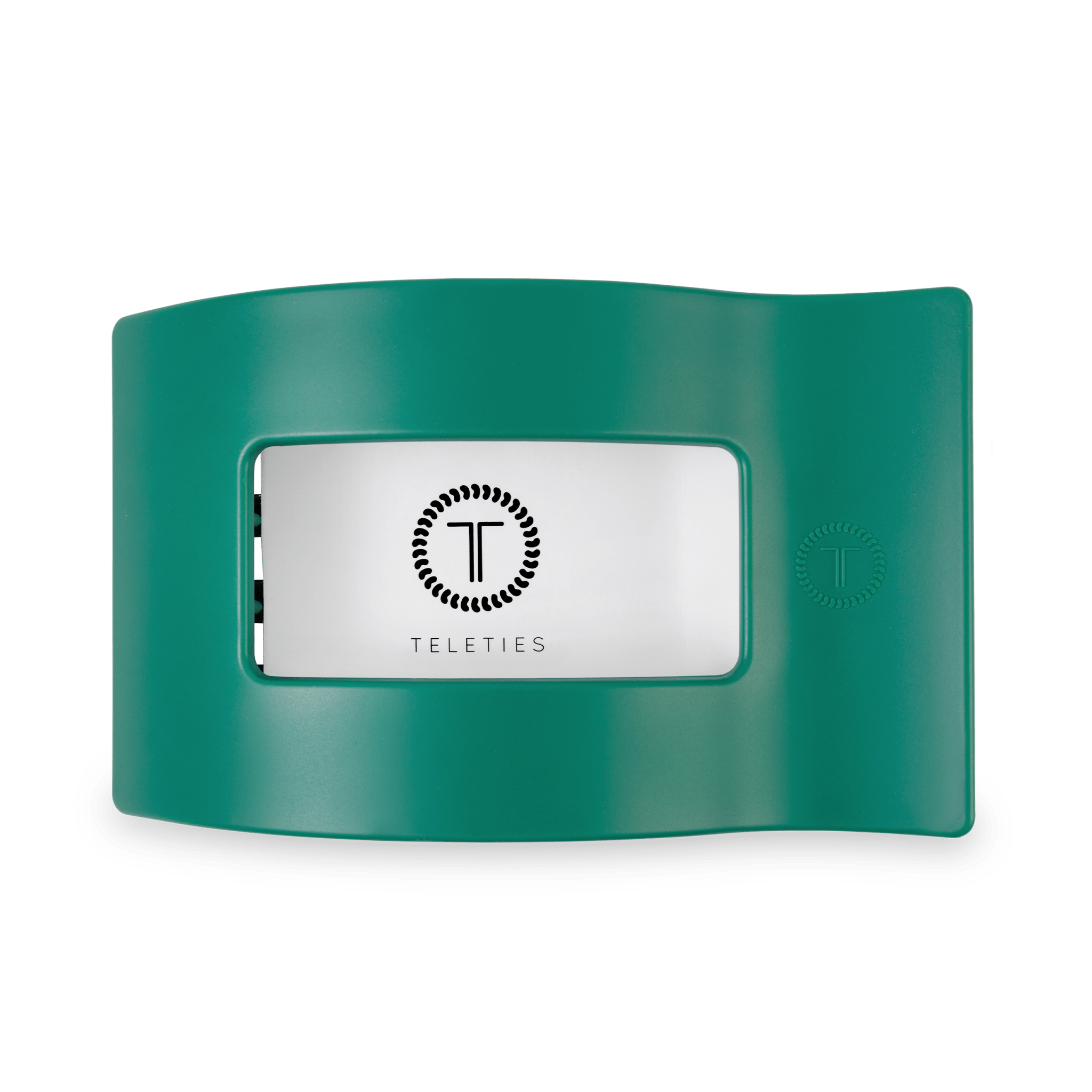 [Teleties] Flat Rectangle Hair Clip | Large | Fir Real - The Pink Pineapple 850