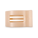 [TELETIES] Flat Rectangle Hair Clip – Medium Almond Beige - The Pink Pineapple 850