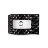 [TELETIES] Flat Rectangle Hair Clip – Medium Jet Black Quilted - The Pink Pineapple 850