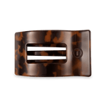 [TELETIES] Flat Rectangle Hair Clip – Medium Tortoise - The Pink Pineapple 850