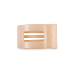 [TELETIES] Flat Rectangle Hair Clip – Small Almond Beige - The Pink Pineapple 850