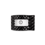 [TELETIES] Flat Rectangle Hair Clip – Small Jet Black Quilted - The Pink Pineapple 850