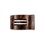 [TELETIES] Flat Rectangle Hair Clip – Small Tortoise - The Pink Pineapple 850