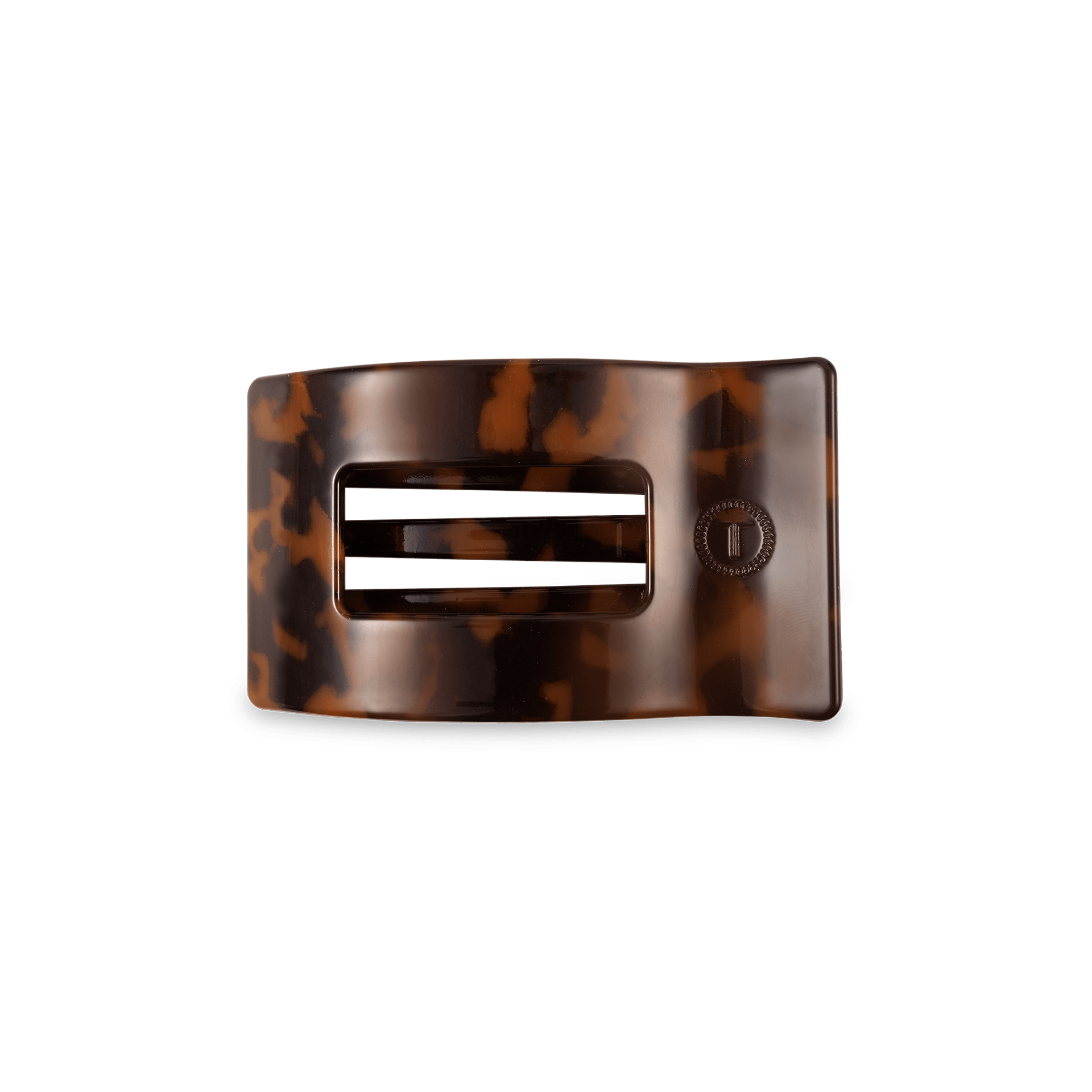 [TELETIES] Flat Rectangle Hair Clip – Small Tortoise - The Pink Pineapple 850