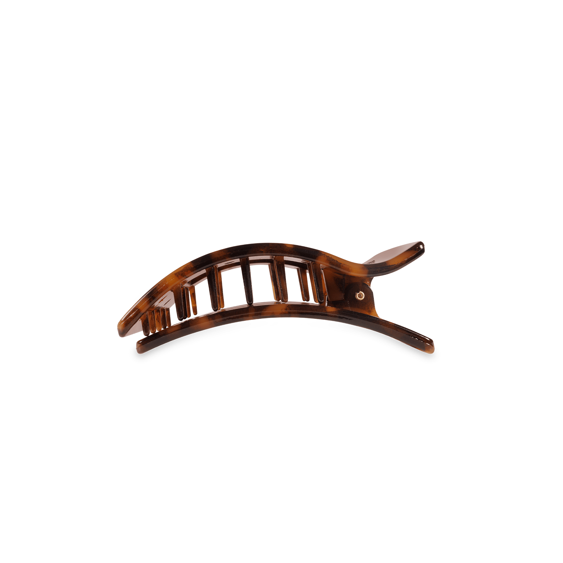 [TELETIES] Flat Rectangle Hair Clip – Small Tortoise - The Pink Pineapple 850