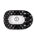 [TELETIES] Flat Round Hair Clip – Large Jet Black Quilted - The Pink Pineapple 850