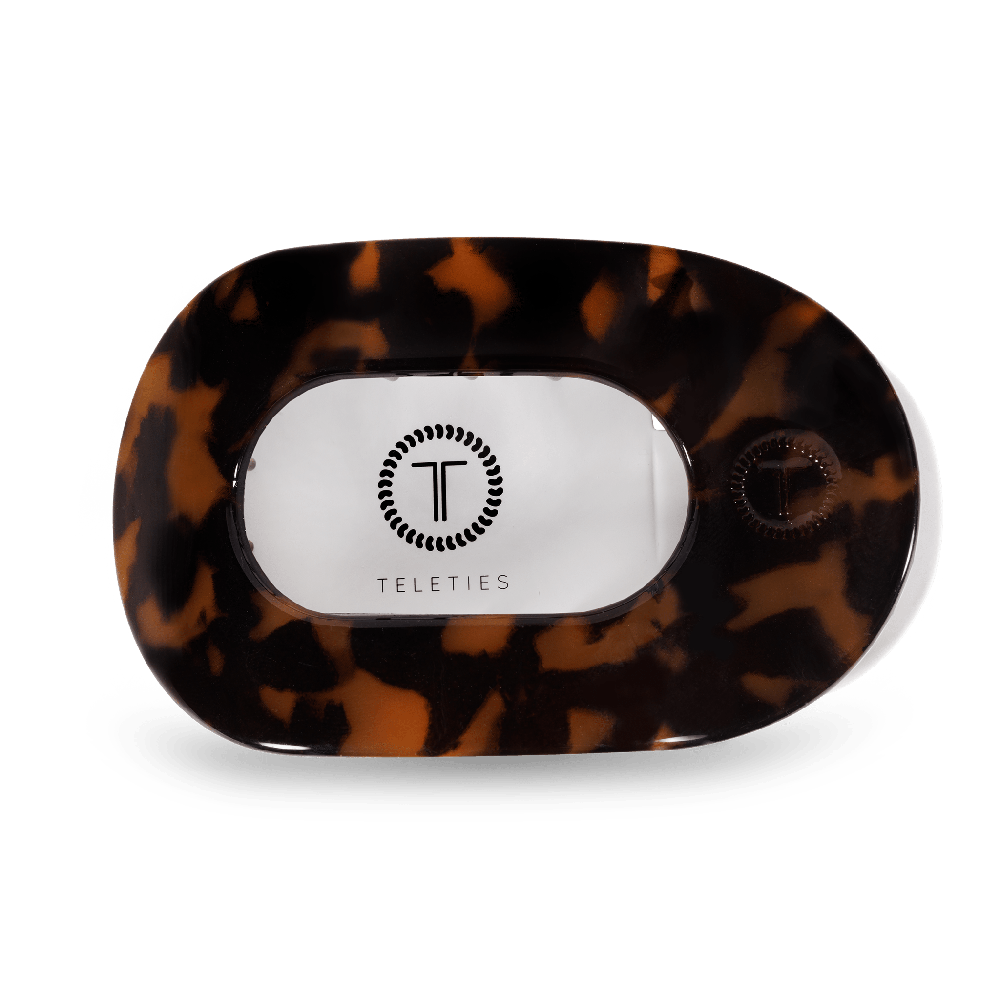 [TELETIES] Flat Round Hair Clip – Large Tortoise - The Pink Pineapple 850