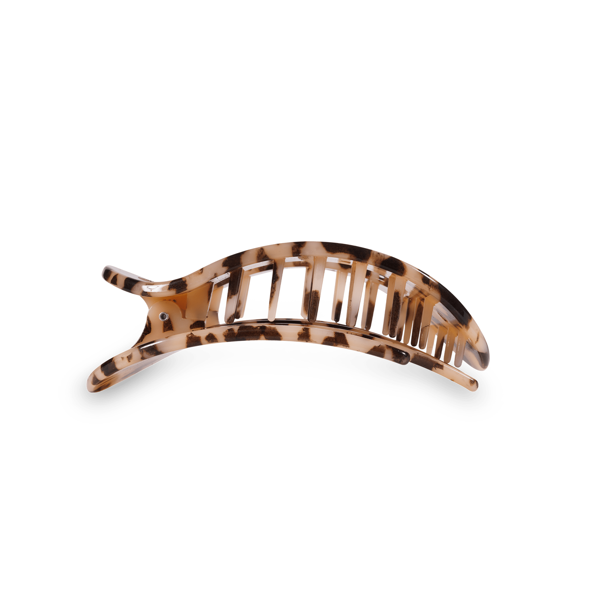 [TELETIES] Flat Round Hair Clip – Medium Blonde Tortoise - The Pink Pineapple 850