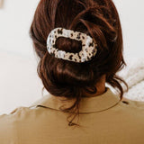 [TELETIES] Flat Round Hair Clip – Medium Blonde Tortoise - The Pink Pineapple 850