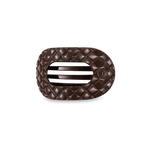 [TELETIES] Flat Round Hair Clip – Small Truly Taupe Quilted - The Pink Pineapple 850