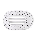 [Teleties] Flat Round Hair Clip | White Polka Dot Party | Large - The Pink Pineapple 850