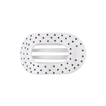 [Teleties] Flat Round Hair Clip | White Polka Dot Party | Medium - The Pink Pineapple 850