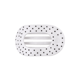 [Teleties] Flat Round Hair Clip | White Polka Dot Party | Medium - The Pink Pineapple 850