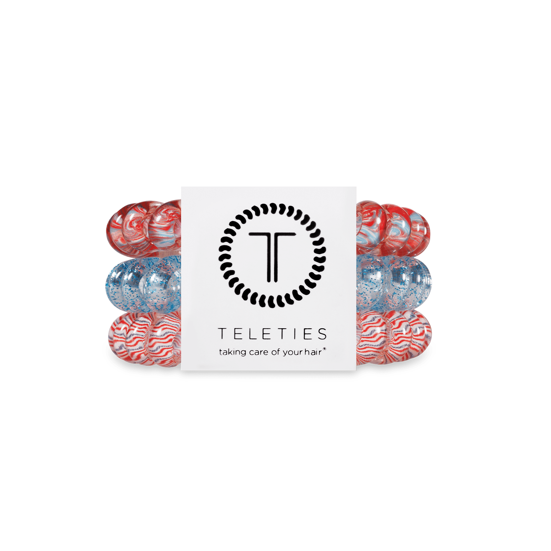 [Teleties] Freedom to Sparkle Large Coil Hair Ties - The Pink Pineapple 850