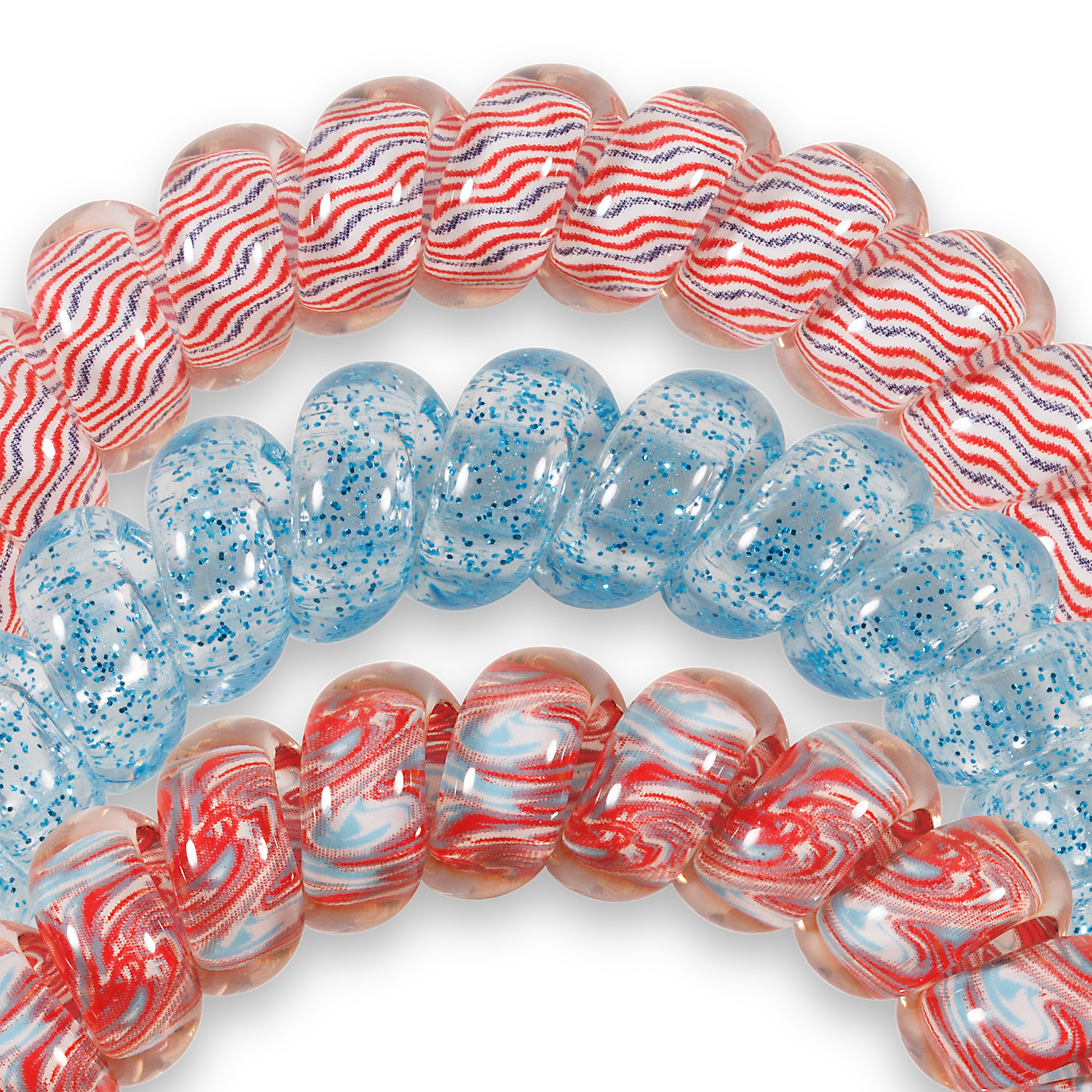 [Teleties] Freedom to Sparkle Large Coil Hair Ties - The Pink Pineapple 850