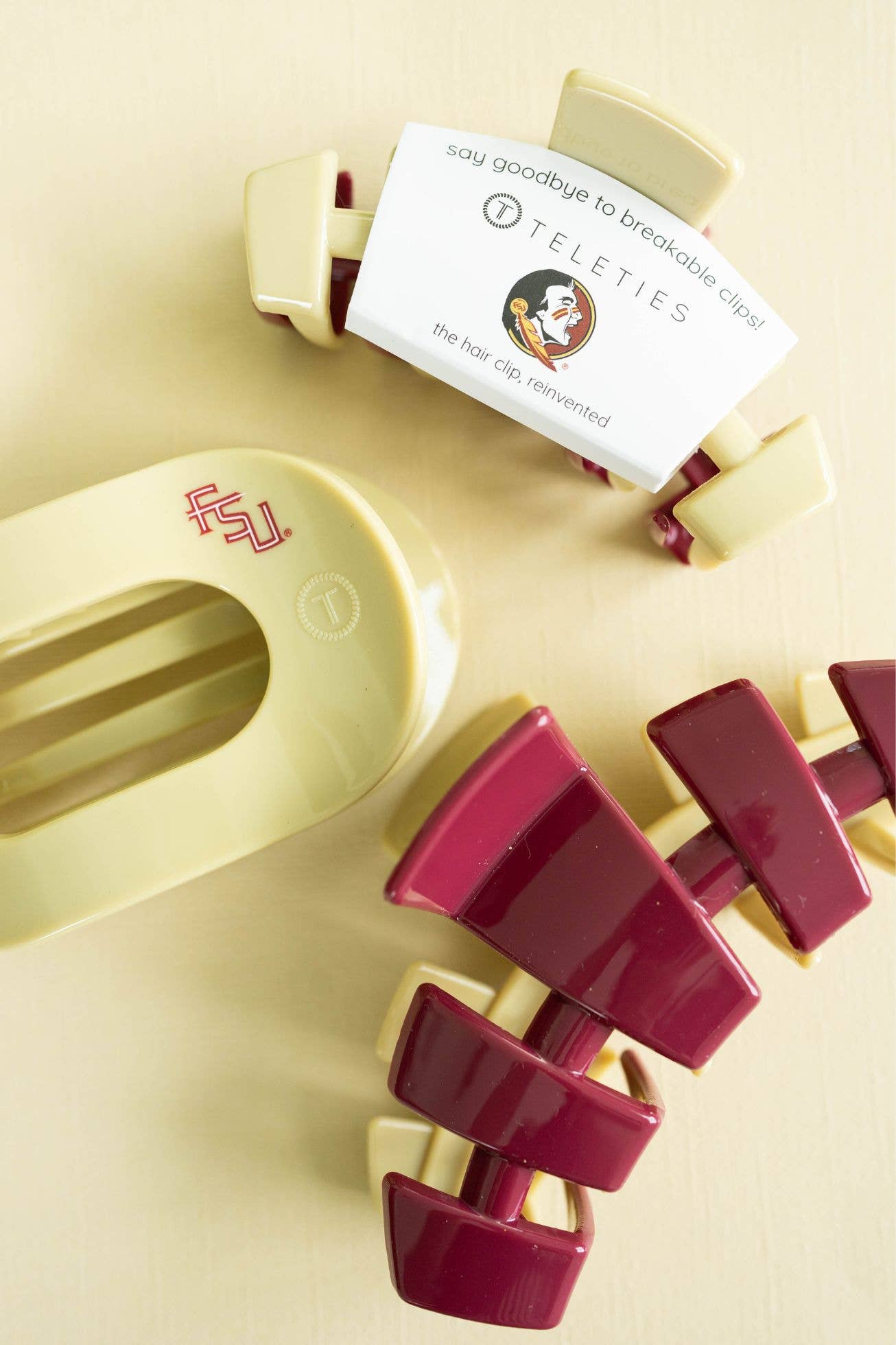 [Teleties] FSU Round Flat Hair Clip | Med. - The Pink Pineapple 850