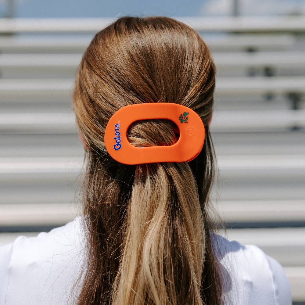 [Teleties] Go Gators! Large Flat Round Hair Clip - The Pink Pineapple 850