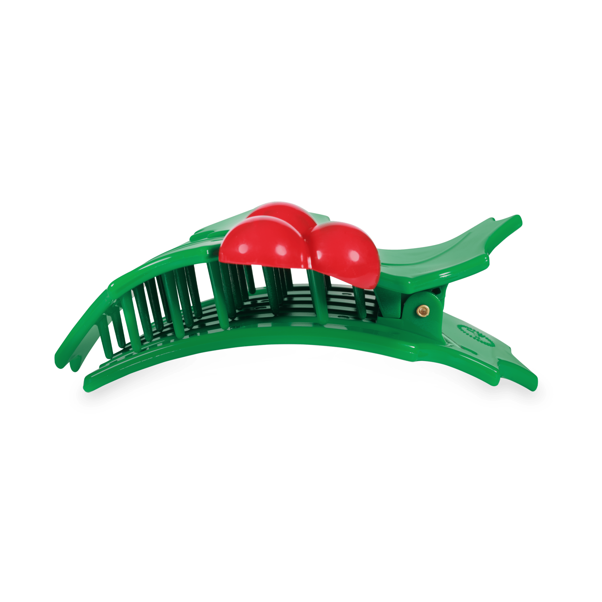 [TELETIES] Holly Leaves Flat Hair Clip - The Pink Pineapple 850