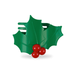 [TELETIES] Holly Leaves Flat Hair Clip - The Pink Pineapple 850