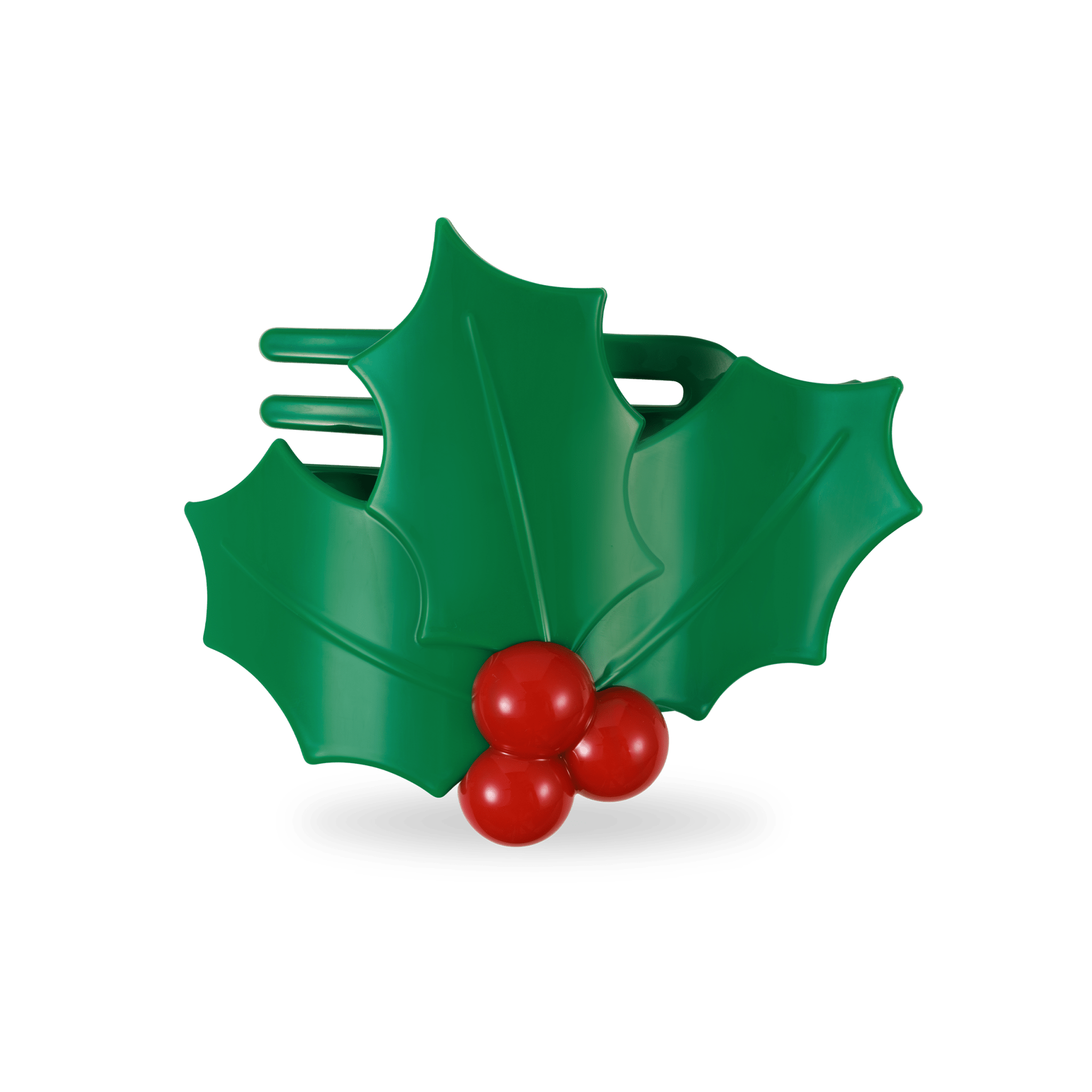 [TELETIES] Holly Leaves Flat Hair Clip - The Pink Pineapple 850