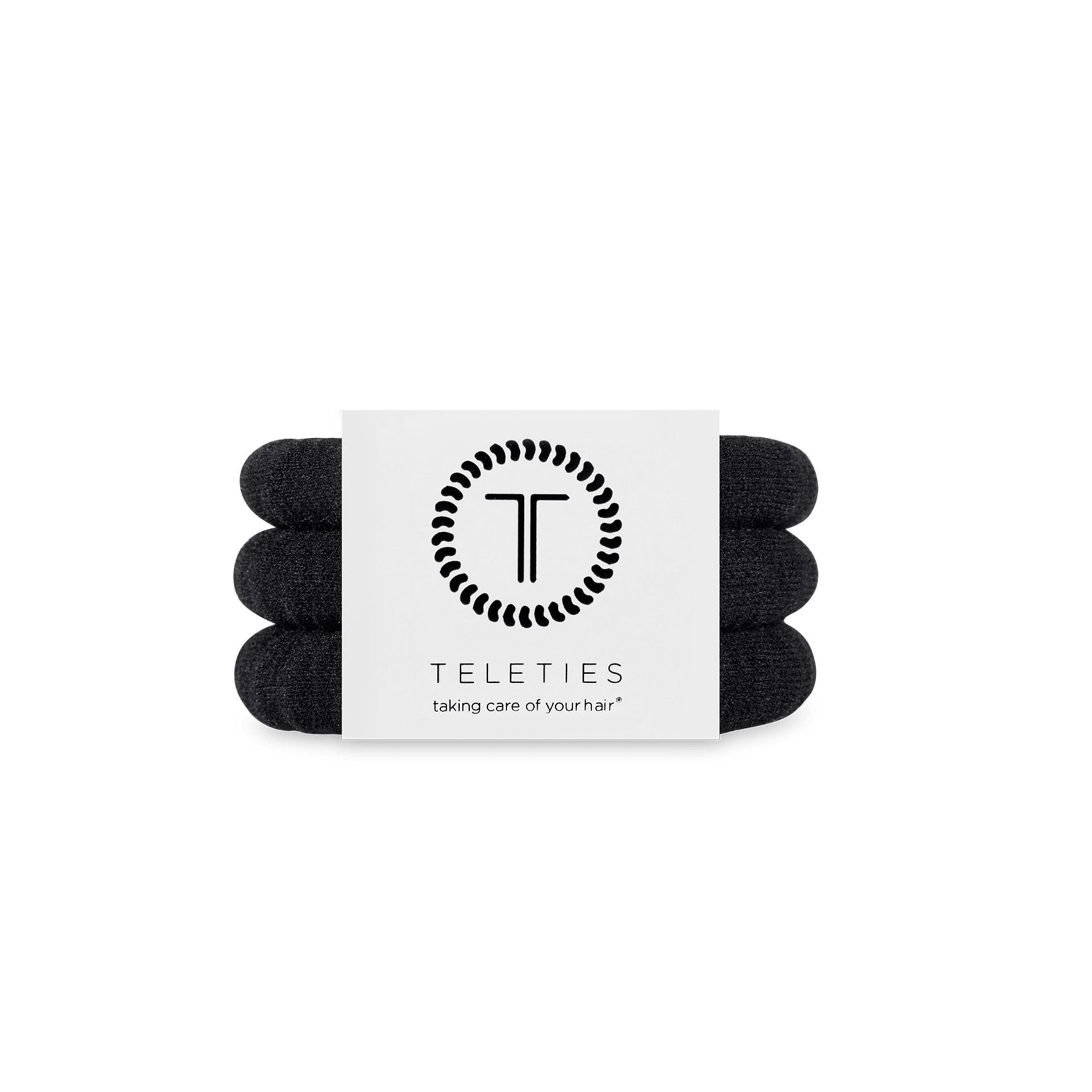 [Teleties] Nylon Hair Ties | Small | Jet Black - The Pink Pineapple 850