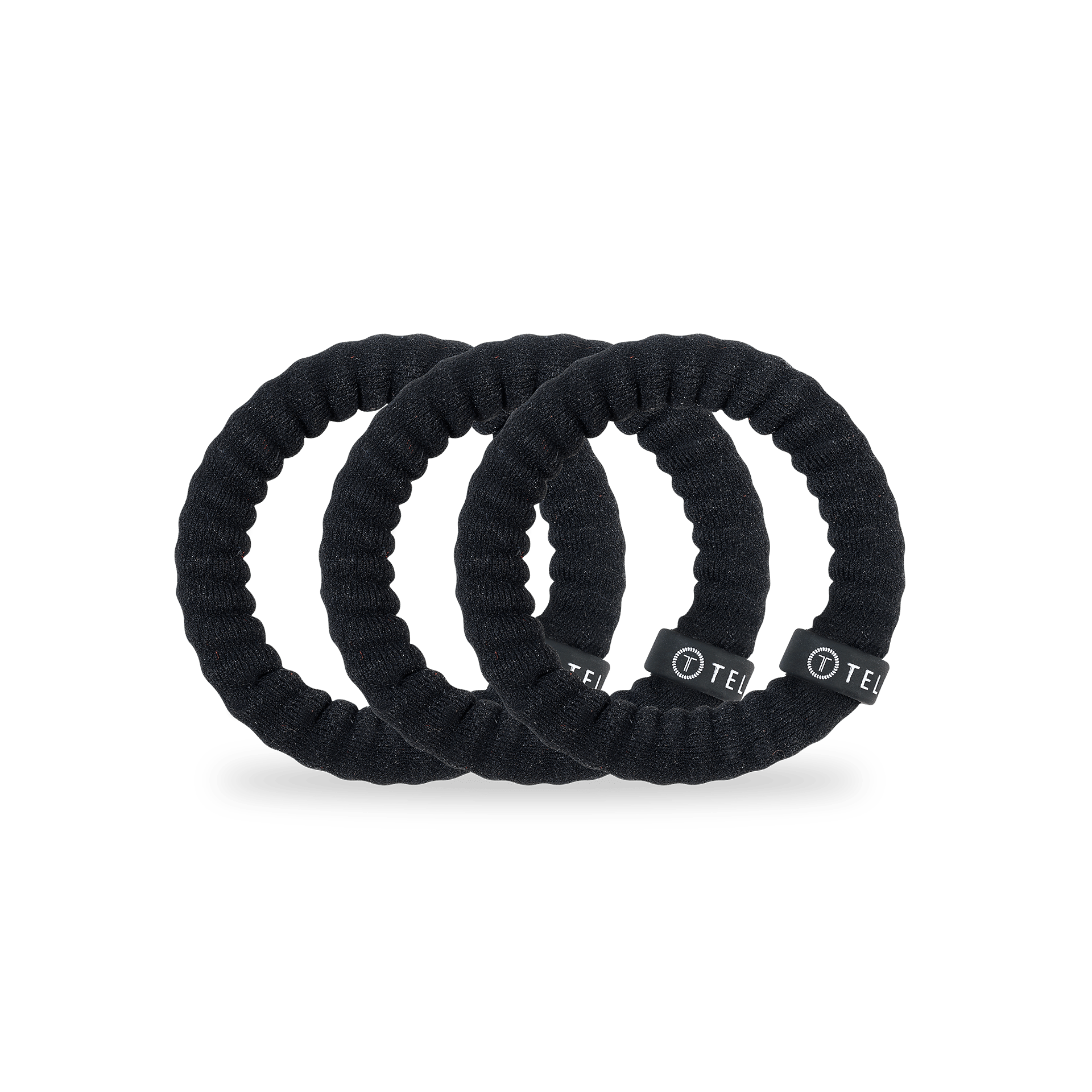 [Teleties] Nylon Hair Ties | Small | Jet Black - The Pink Pineapple 850