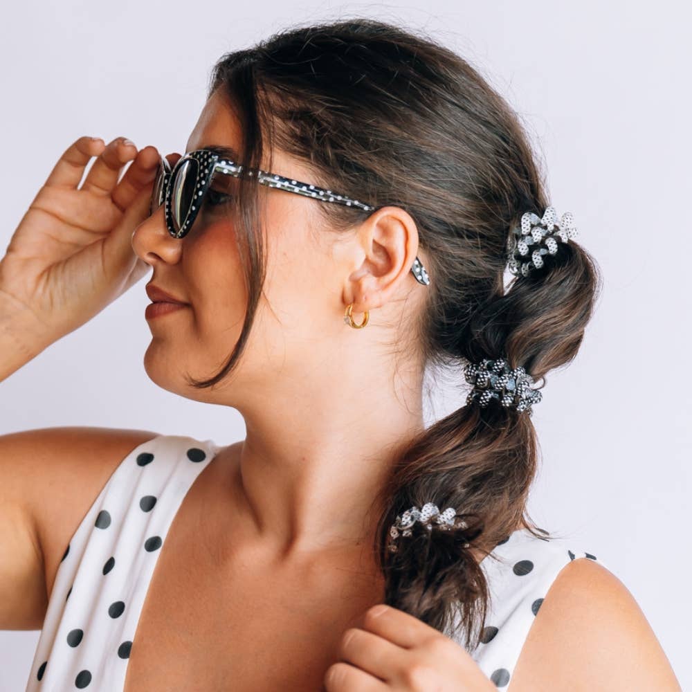 [Teleties] Polka Dot Party Large Hair Ties - The Pink Pineapple 850