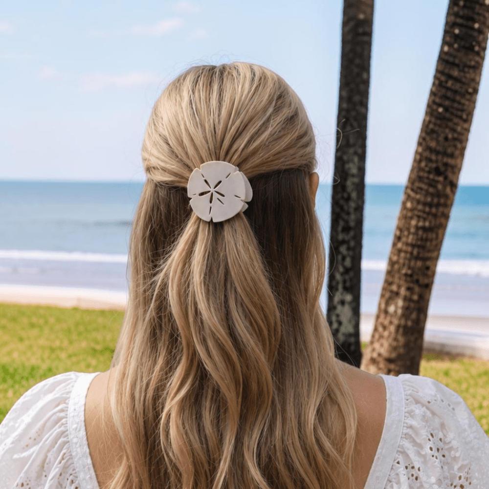 [Teleties] Sand Dollar Flat Hair Clip in Tiny - The Pink Pineapple 850