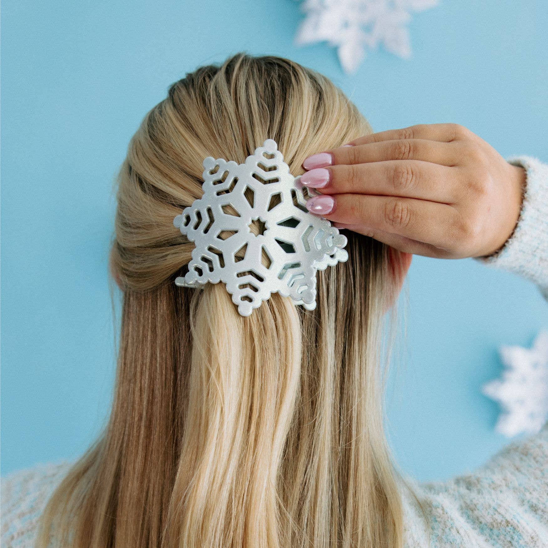 [TELETIES] Snowflake Flat Hair Clip - The Pink Pineapple 850