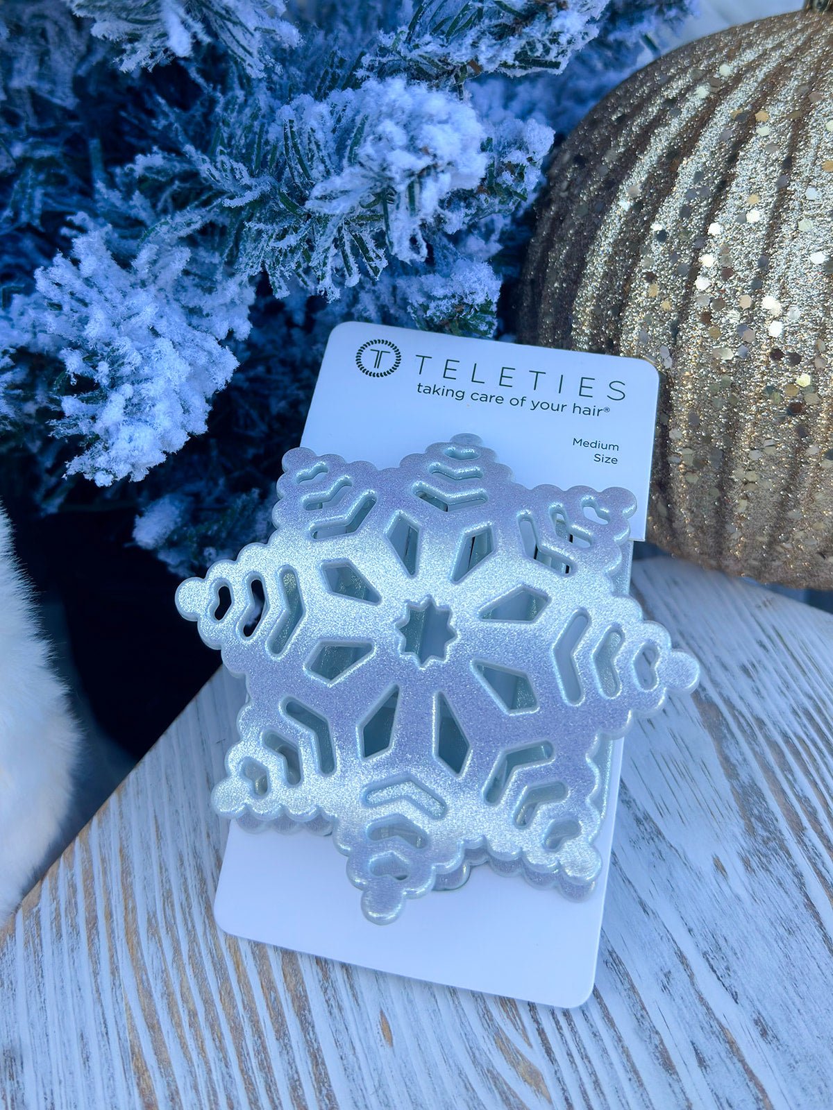 [TELETIES] Snowflake Flat Hair Clip - The Pink Pineapple 850