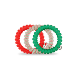 [Teleties] Spiral Hair Coils | Large | Santa Baby Hair Ties - The Pink Pineapple 850