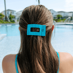 [TELETIES] Splash Zone Medium Flat Rectangle Hair Clip - The Pink Pineapple 850