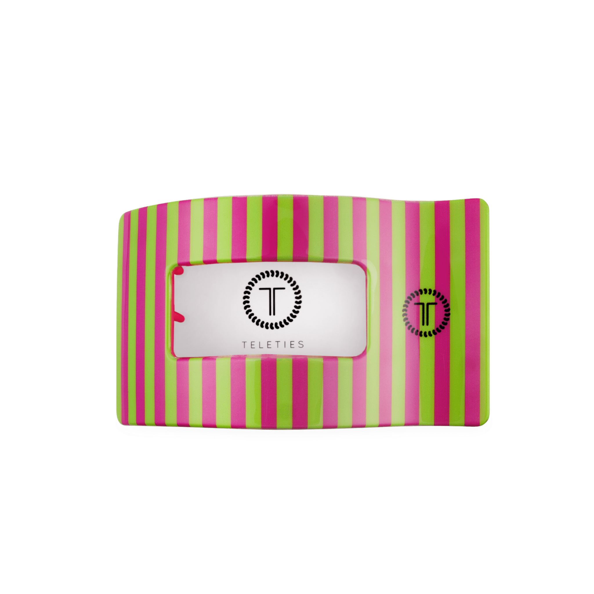 [TELETIES] Summer Crush Medium Flat Rectangle Hair Clip - The Pink Pineapple 850