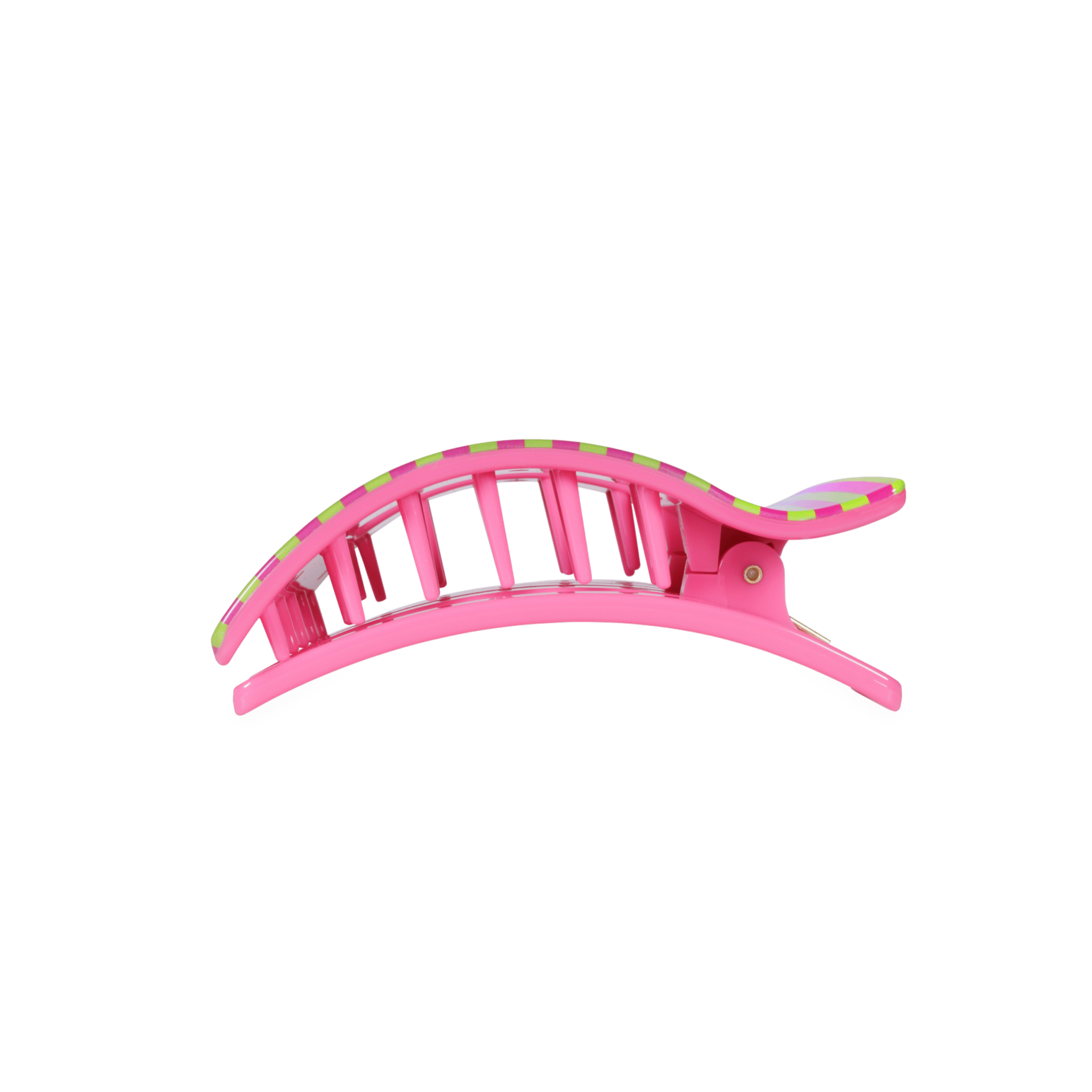 [TELETIES] Summer Crush Medium Flat Rectangle Hair Clip - The Pink Pineapple 850