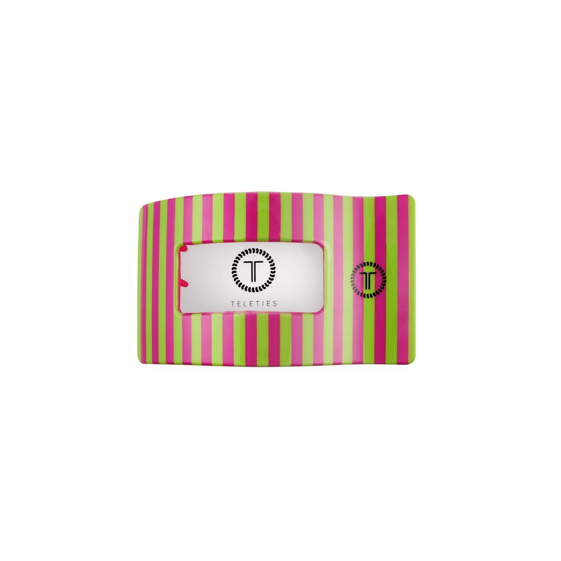 [TELETIES] Summer Crush Small Flat Rectangle Hair Clip - The Pink Pineapple 850