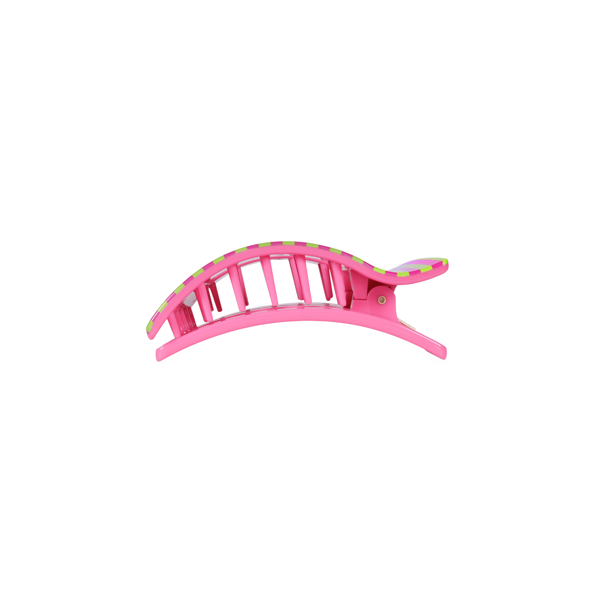 [TELETIES] Summer Crush Small Flat Rectangle Hair Clip - The Pink Pineapple 850