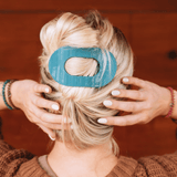 [Teleties] Teal With It Large Flat Round Hair Clip - The Pink Pineapple 850