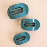 [Teleties] Teal With It Medium Flat Round Hair Clip - The Pink Pineapple 850